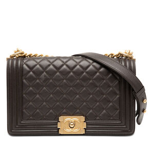Pre-Loved Chanel Old Medium Quilted Lambskin Boy Flap